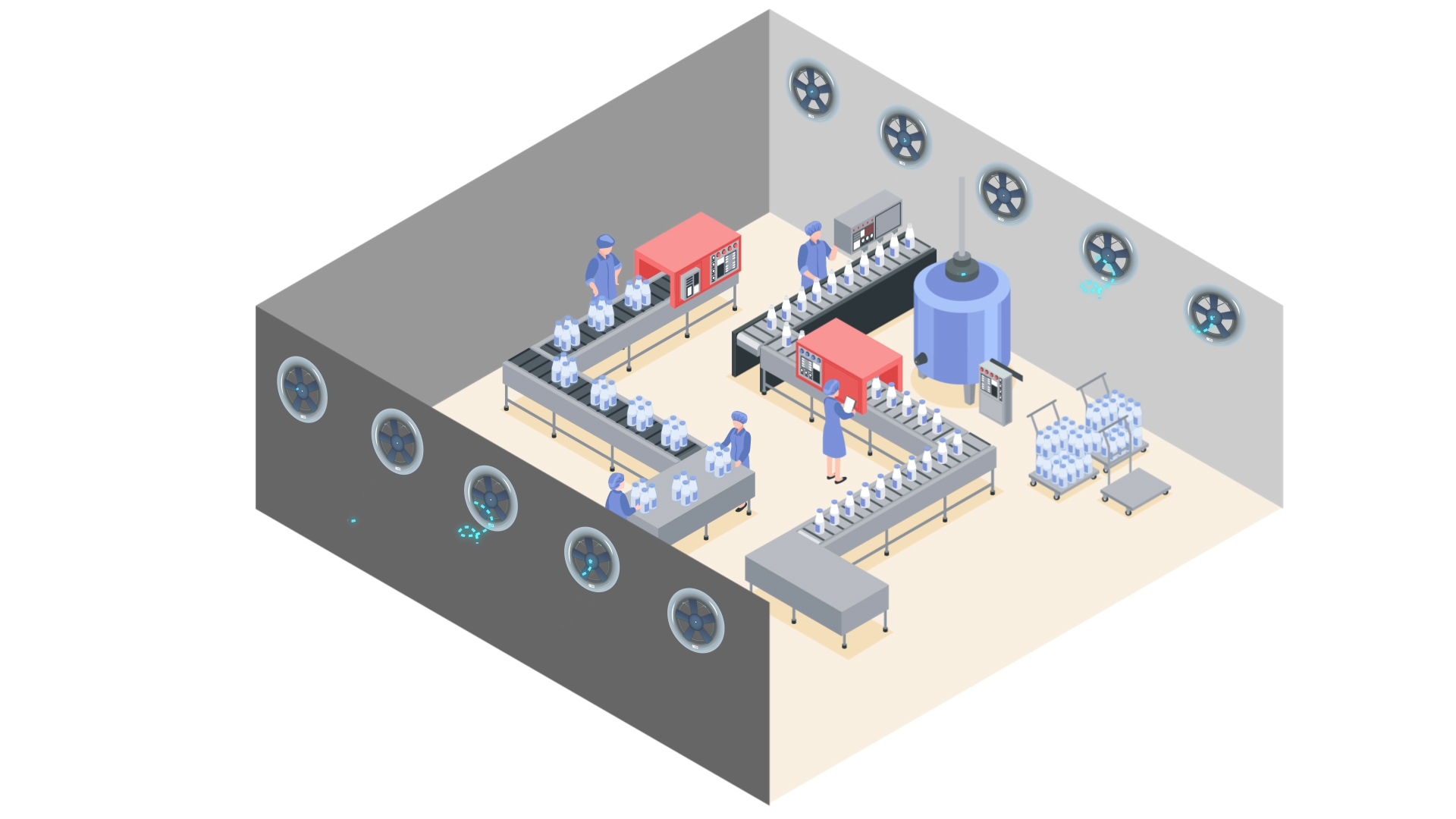 Ventilación para fábrica de alimentos en Pereira